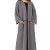 Grey Linen Casual Abaya