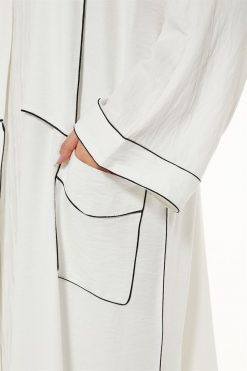 MOI1121023 4 White Linen Casual Abaya