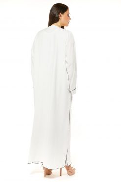 MOI1121023 5 White Linen Casual Abaya