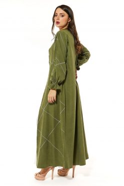 MOI1121029 3 Green Abaya with threadworm