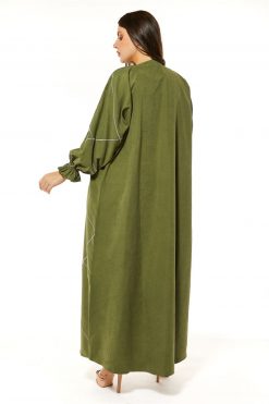 MOI1121029 5 Green Abaya with threadworm