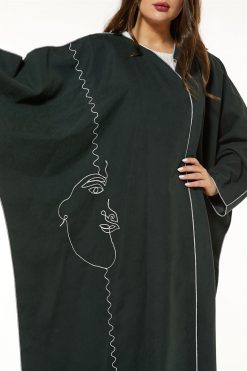 MOI1121030 4 Green Casual Abaya
