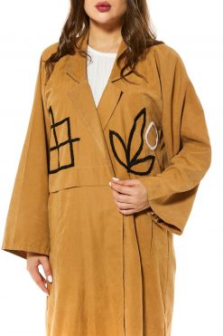 MOI1121031 6 Mustard Abaya wool work