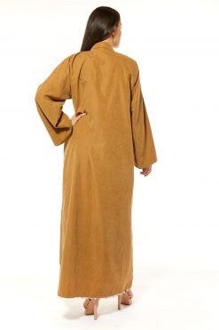 MOI1121031 7 Mustard Abaya wool work