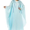 Blue Abaya Set with handwork embellishment