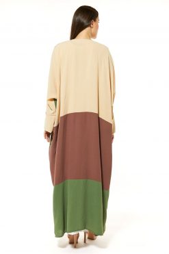 MOI1121034 4 Colorblock abaya