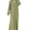 MOI1121035 1 Green Linen Casual Abaya