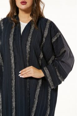 MOI1121036 3 Grey Blue Casual Abaya