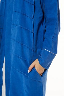 MOI1121043 5 Royal Blue Casual Abaya with threadwork detailing