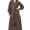 Brown Casual Abaya With Handwork Detailing