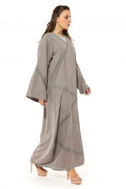 MOI1121058 3 Grey Shamua Casual Abaya