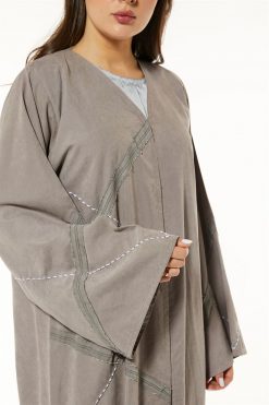 MOI1121058 4 Grey Shamua Casual Abaya