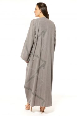 MOI1121058 5 Grey Shamua Casual Abaya