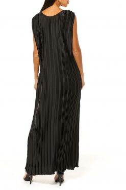 MOI1121070 5 Black Pleated Under Abaya
