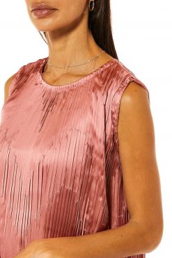 MOI1121074 2 Dark Peach Armani Silk Under Dress