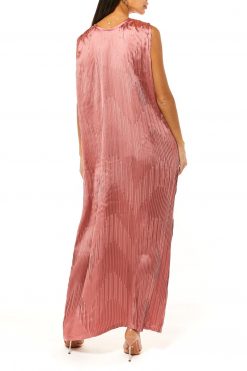 MOI1121074 3 Dark Peach Armani Silk Under Dress