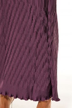 كستنائي مطوي الحرير أرماني تحت اللباس 6 MOI1121091 2 Maroon Pleated Armani Silk Under Dress