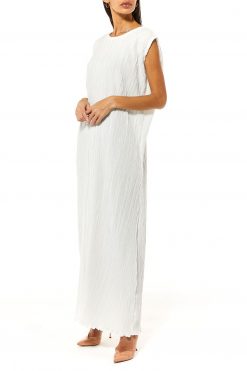MOI1121097 3 White Crushed Harir Maqsood Under Dress