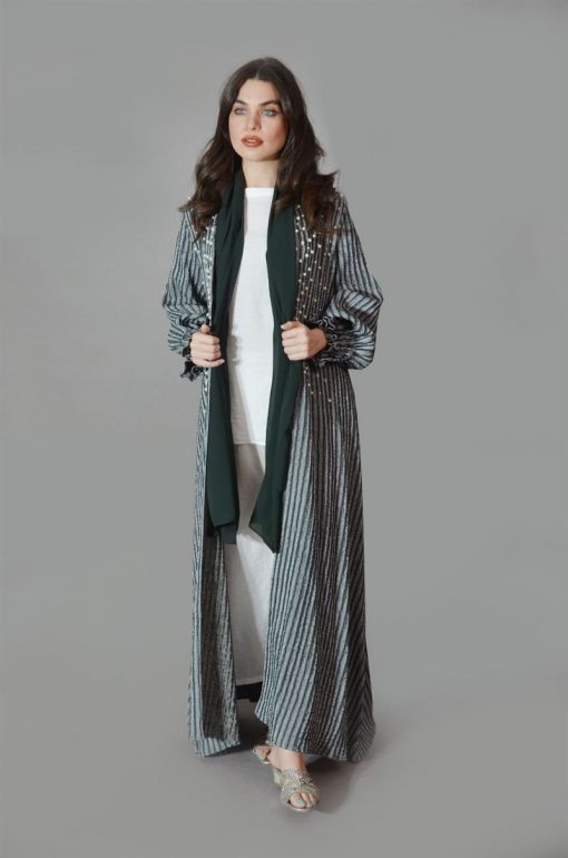 Colored Open-Front Abaya