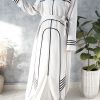 White & Black Winter Abaya
