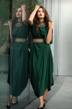 ECS 000021 4 Green Drape Gown