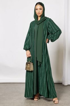 Green Bisht Abaya With Inner 9 bsi3553 5 Green Bisht Abaya With Inner