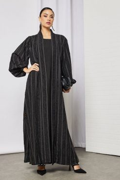 Black Bisht Abaya With Inner 6 bsi3556 3 Black Bisht Abaya With Inner
