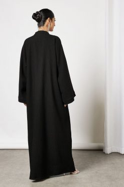 Bsi3561 4 Black Plain Abaya