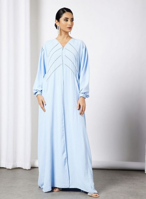Blue Beads Embellished Abaya