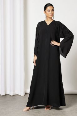 Black Beads Embellished Abaya