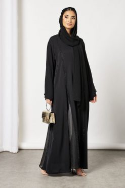 Bsi3592 3 Nida Sequin Embellished Abaya