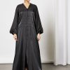 Silk Beads Embellished Abaya