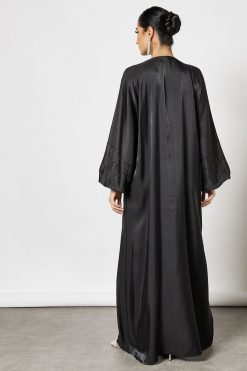 Bsi3595 3 Silk Beads Embellished Abaya