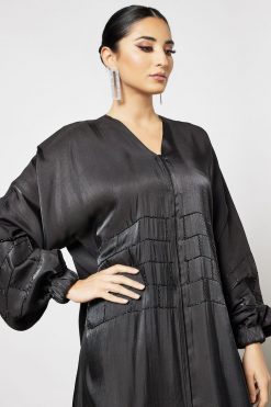 Bsi3595 4 Silk Beads Embellished Abaya