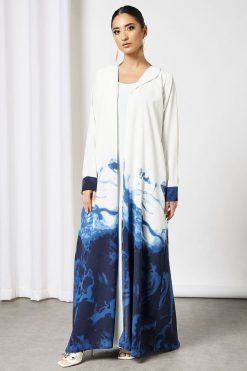 Tie & Dye Bisht Abaya Set