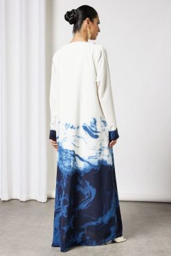 Bsi3599 3 Tie & Dye Bisht Abaya Set