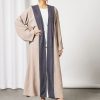 Bsi3606 1 Fawn Bisht Abaya With Dress