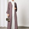 Purple Bisht Abaya With Dress