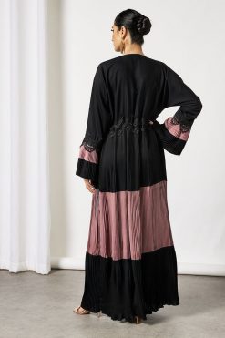 Bsi3611 4 Drawstring Lace Embellished Abaya