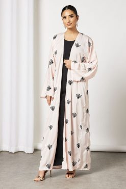 Bsi3613 3 Pink Embroidered Bisht With Dress