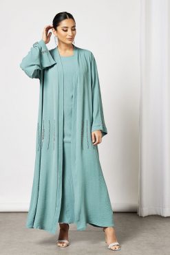 Beaded Abaya with Dress