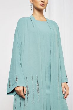 Bsi3620 4 1 Beaded Abaya with Dress