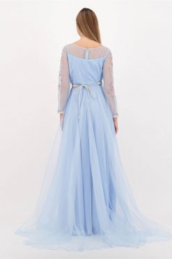 BAHI 000002 3 Sky Blue Kaftan Dress