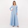 Blue Satin Kaftan