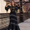 Black Tulle Kaftan