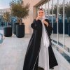 YN 000006 2 Black Pearl Abaya
