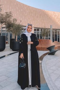 YN 000006 3 Black Pearl Abaya