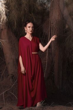ECS 22100 2 Drape Red Kaftan