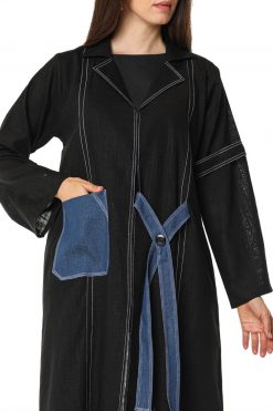 MOI012236 3 Navy Denim Pocket Travel Set