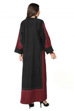 MOI012214 3 Maroon Abaya